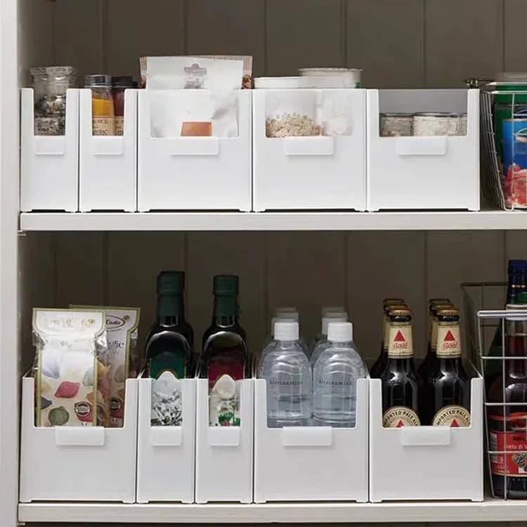 Étagère en plastique pour couvercle de pot à poulie, boîte de rangement spéciale utile pour la cuisine, assiette à épices blanche T1, F2