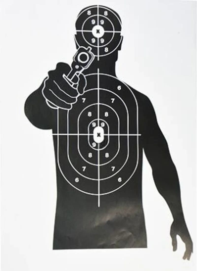 10 pièces tireurs 45x32cm gamme de tir cibles de Silhouette en papier-pour armes à feu, pistolets, fusils, pistolet, pistolets BB, pistolet à Air comprimé