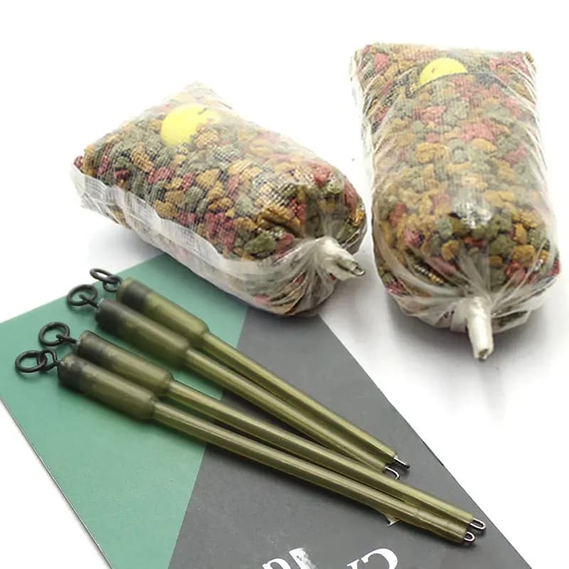 Tiges de sac en PVA pour la pêche à la carpe, 8 pièces, tiges de sac solides, insertion de plomb, Terminal d'extrémité, matériel en maille, tige de sacs solides