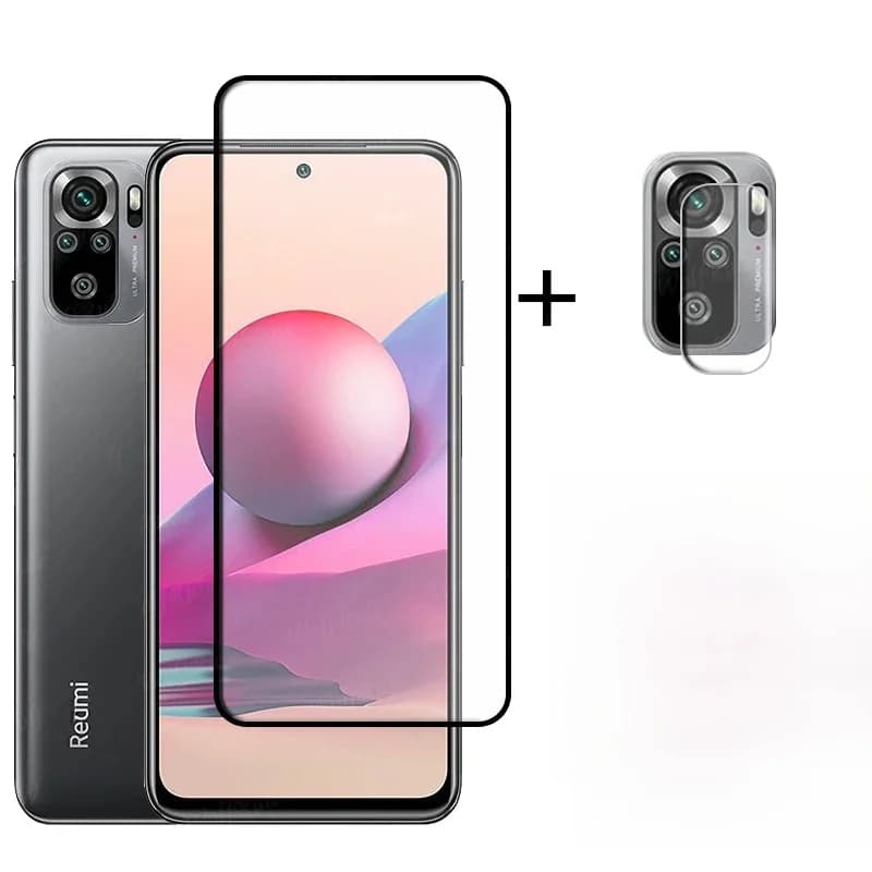 Protecteur d'Écran à Couverture Complète en Verre pour Xiaomi Redmi Note 10 S, 11, 12, 10 Pro Plus, 6 en 1