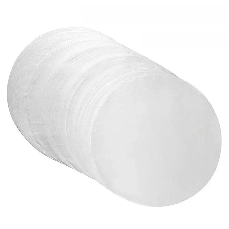 500/100 Pcs Papier sulfurisé rond pour cuisson, barbecue, four, galettes, hamburgers, gâteaux, antiadhésif, en silicone