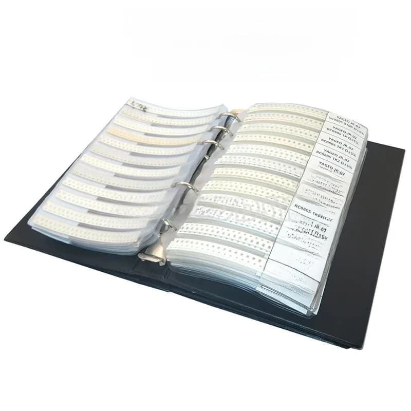 4250 pièces 8500 pièces 8850 pièces 0201 0402 0603 0805 1206 livre d'échantillons de résistance PUMUDDSY 5% SMD Kit assorti 10K 100K 1K 1R 100R 220R