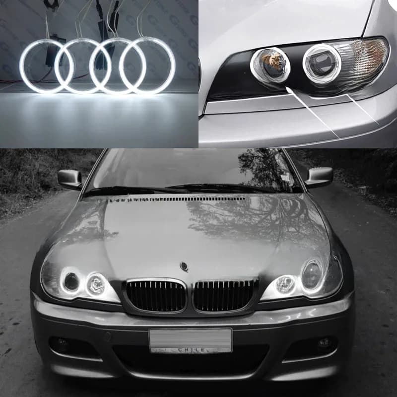 Anneaux Halo yeux d'ange CCFL Ultra brillants, pour BMW série 3 E46 coupé Cabrio Convertible LCI Facelift 2004 2005 2006