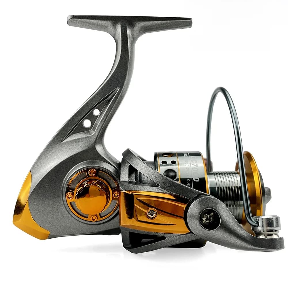 Moulinets de pêche à bobine en métal 5.2:1, moulinet Spinning à grande vitesse pour carpe, accessoires de pêche en eau salée