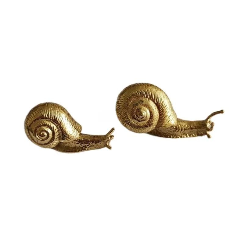 Poignée de porte d'armoire à tiroirs en laiton et cuivre pur, escargot, garde-robe créative, caddie à thé, boîte à bijoux, bouton de décoration, bricolage