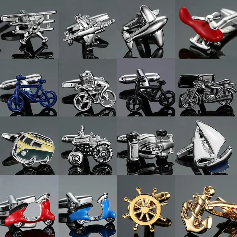 Lèvent de manchette de haute qualité pour hommes, marque de bateau, ancre de course, vélo, avion, chemise de mariage, badge, épingle, cadeau, tout neuf