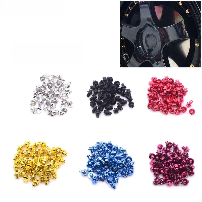 Rivets de roue de voiture en plastique, 100 pièces/ensemble, pour jantes, capuchon, vis à lèvres, boulon, pneus, goujons, style de voiture, décoration de Modification automobile