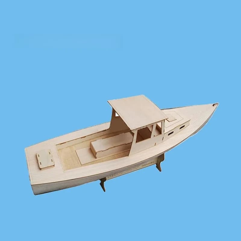 Nouveau kit d'assemblage artisanal de bateau de pêche en bois DIY, modèle de bateau à crevettes, pièces en bois exquises, pour collection, loisirs créatifs et cadeau