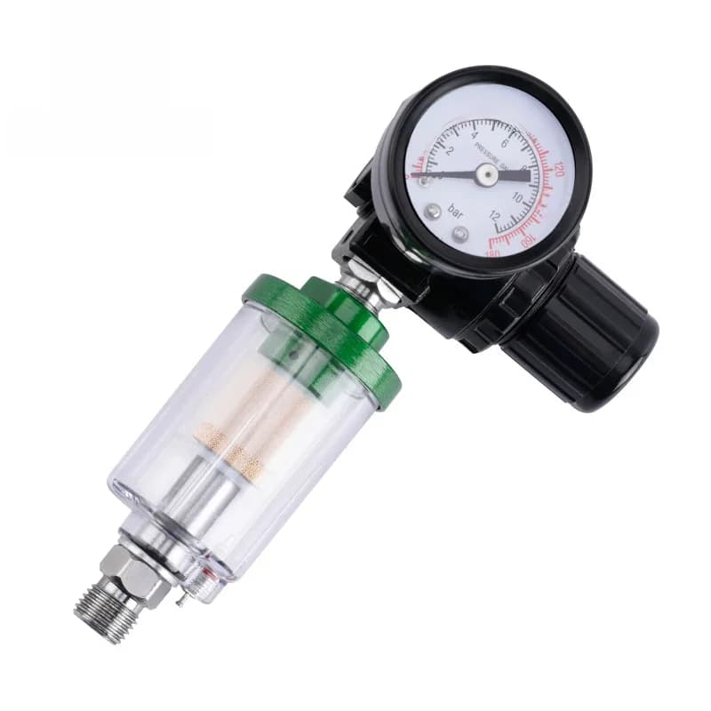 LearGPENG-Pistolet à peinture à air avec jauge et piège à eau en ligne, outil pneumatique