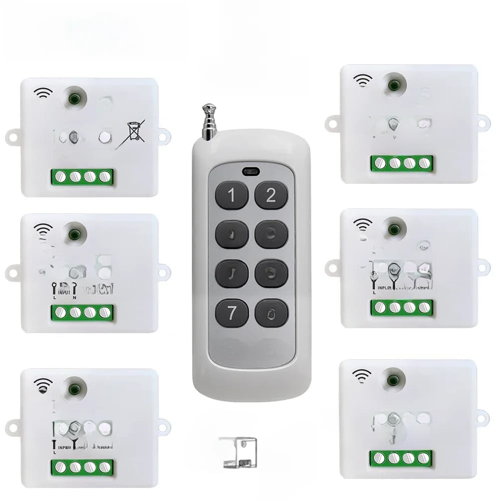 Mini interrupteur d'éclairage intelligent sans fil avec télécommande, Distance de 200M, récepteur de relais RF 433 Mhz, interrupteur Ac220V pour ventilateur de lampe Led domestique
