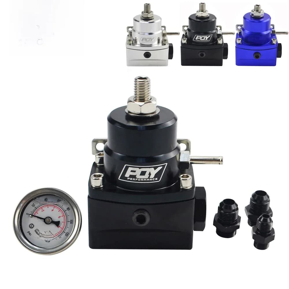 Régulateur de carburant haute pression AN8 avec boost-8AN 8/8/6 EFI régulateur de pression de carburant avec jauge PQY7855