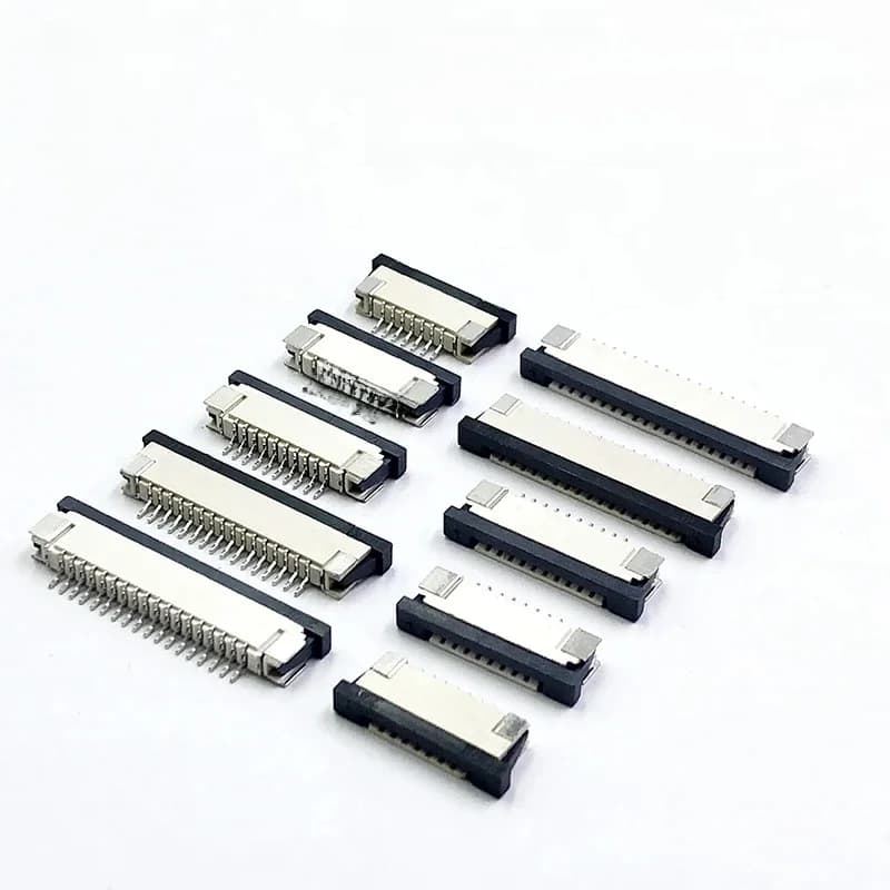 Connecteur FPC FFC 0.5mm 1.0mm, 10 pièces, câble plat, connecteurs PCB SMT ZIF 4 5 6 7 8 10 12 16 18 20 26 28 30 32 36 40 50 54 60P P