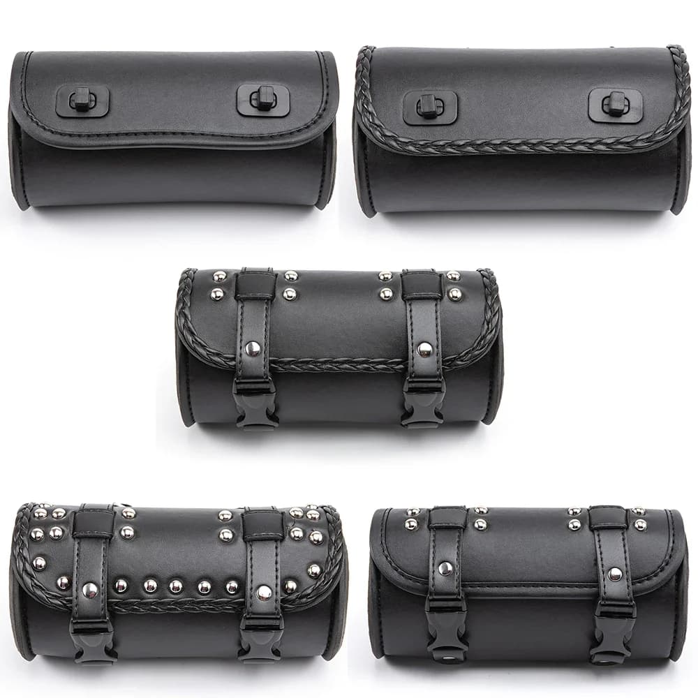 Sac à outils universel pour moto, sacoche à fourche avant, guidon, selle, baril de course, rangement pour Harley Chopper Bobber