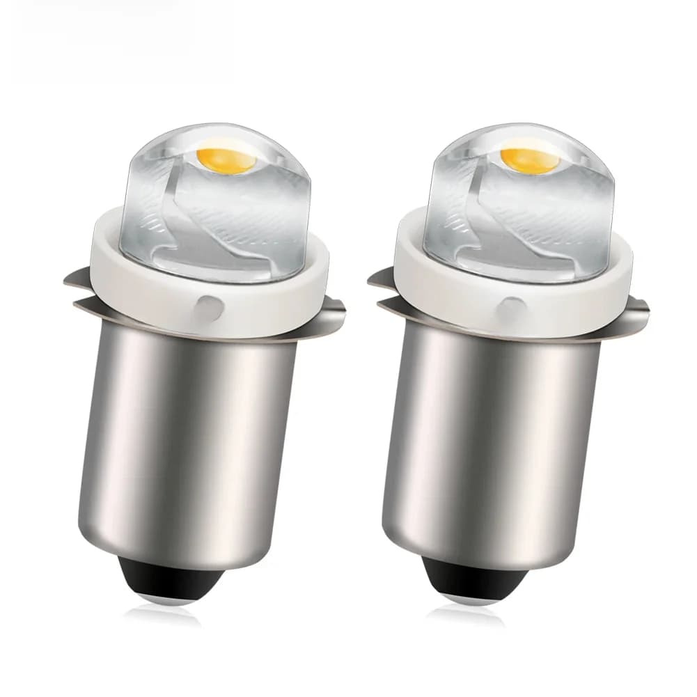 P13.5S Store 2-Ampoule de lampe de poche Maglite LED COB, 0.5W, 4.5 W, 3V, 4300 V, 6V, 9V, 18V, 100Lm, Torche, Moteur de vélo, Chaud, 6000K, K, 2 pièces
