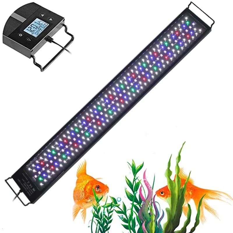 Programmable 8 couleurs marche/arrêt automatique lumière d'aquarium LED lumière à spectre complet pour réservoir planté d'eau douce lumière LED avec minuterie coucher de soleil