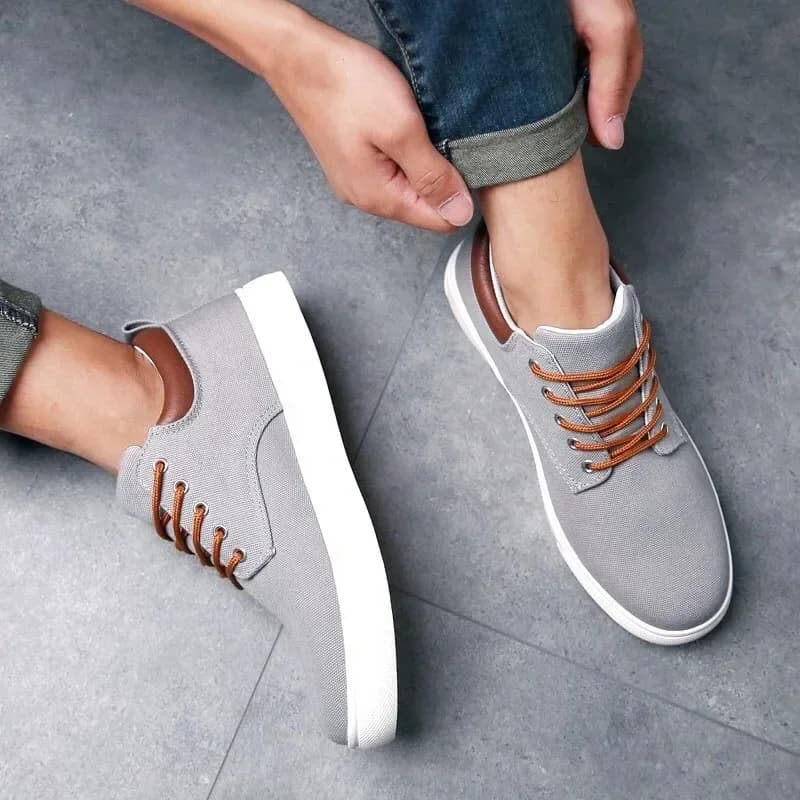 Baskets en toile noires à lacets pour hommes, chaussures classiques décontractées vulcanisées, taille 46 47, chaussures de Sport de printemps, 2024