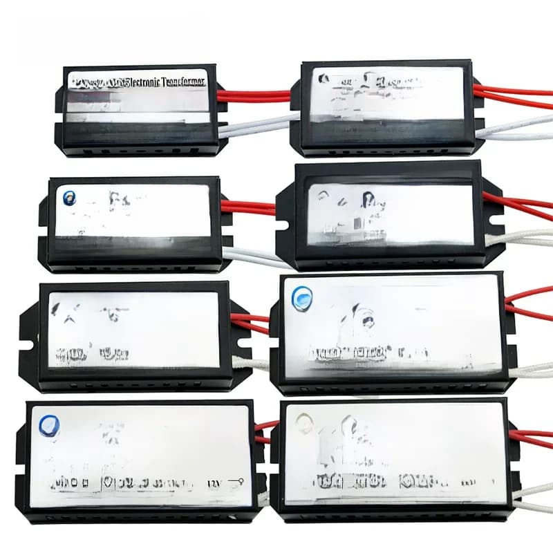 Transformateur électronique ZHMZH 60W 80W 105W 120W 160W 180W 200W 250W AC220V vers 12V pour lampe halogène et lampe à cristal, perles lumineuses G4