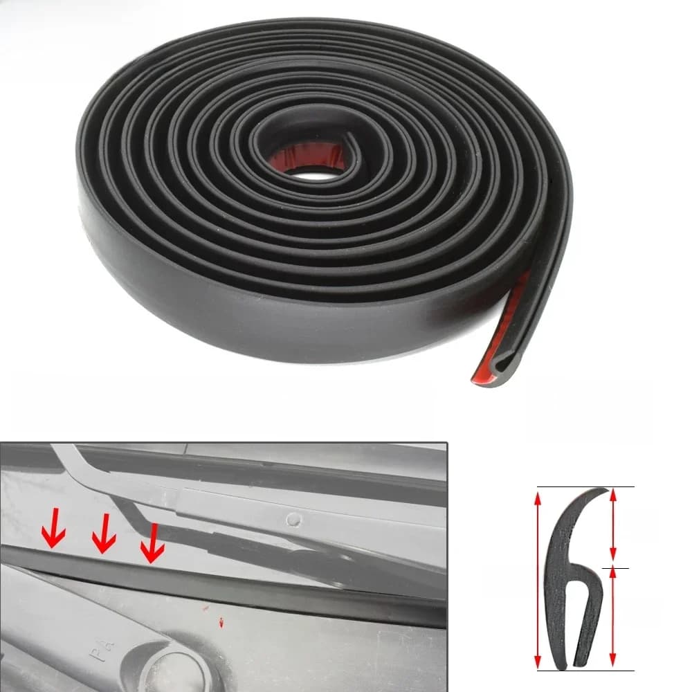 Bande d'étanchéité de pare-brise en caoutchouc de Type H 2 M, pour Renault Megane Captur Logan Dacia Duster pour Peugeot 407 308 206 207 307 208 508 301