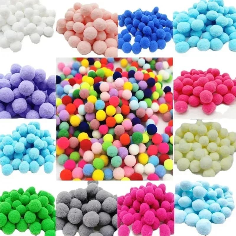 Pompons en peluche moelleux doux, boule de fourrure bricolage, fournitures de couture, décoration d'intérieur et de Noël, 8mm, 10mm, 15mm, 20mm, 25mm, 30mm