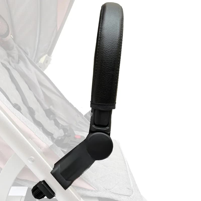 Accoudoir universel pour poussette de bébé, barre de pare-chocs, barre transversale de poignée, accessoires pour landaus 95%, cuir PU noir, haute qualité