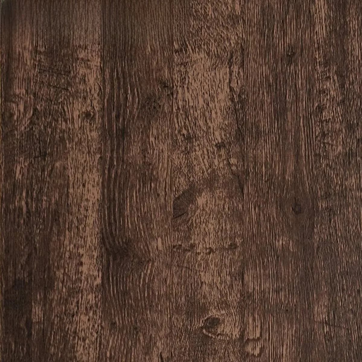 Papier peint auto-adhésif amovible en bois brun foncé, feuille de Contact avec bois brun foncé