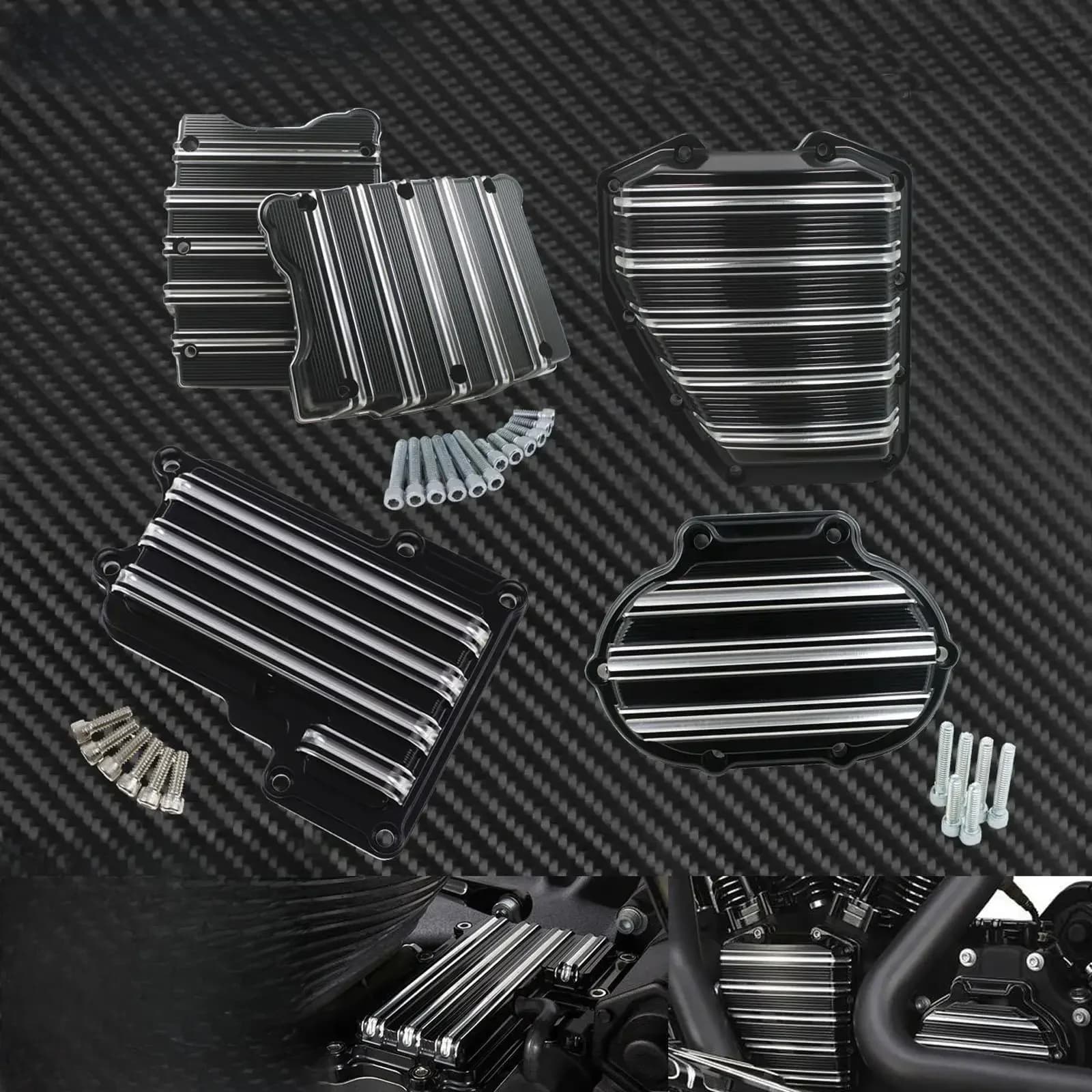 Couvercle de came forgé pour moto, boîte à bascule, couvercle supérieur, câble de transmission, couvercles d'embrayage pour Harley Touring ocia