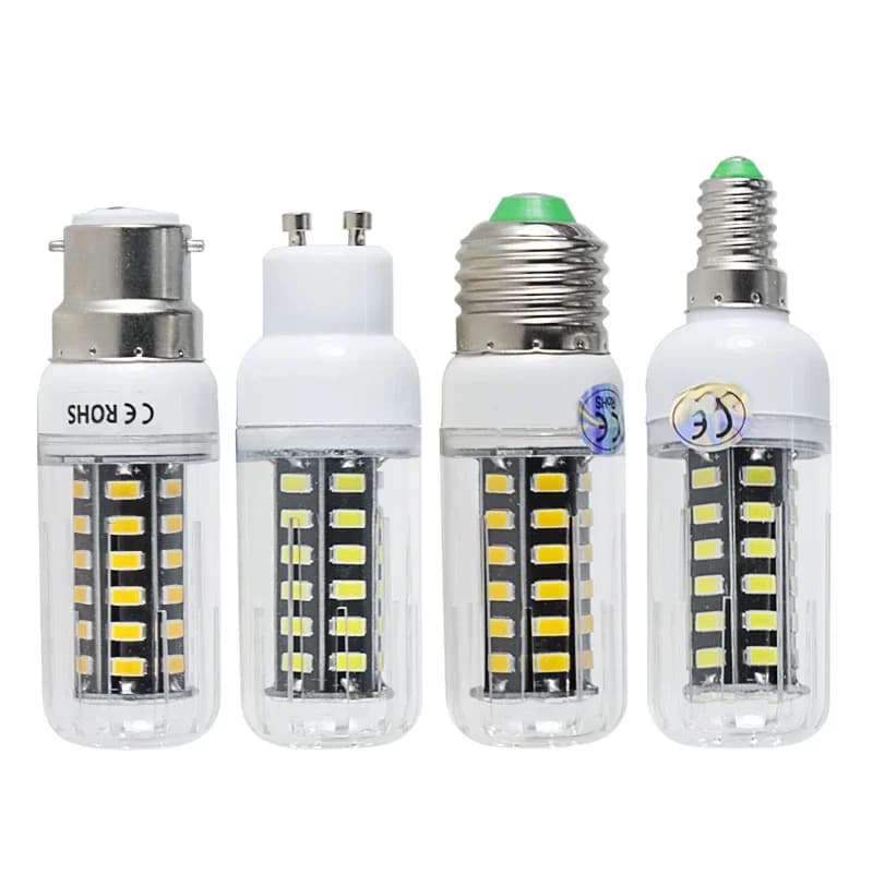 Lampara Led E14 E27 B22 GU10 7W Super Ac Dc 12 24 36 V volts ampoule de maïs 110v 220v lampe à économie d'énergie 12v 24v 36v 48v 60V lumières