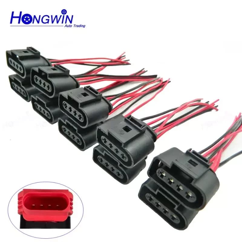 Connecteur de bobine d'allumage 1J0973724, faisceau de réparation, prise pour VW Jetta Golf Passat Tiguan CC Audi A3/4/5/6/7/8 TT Q3/5 R8