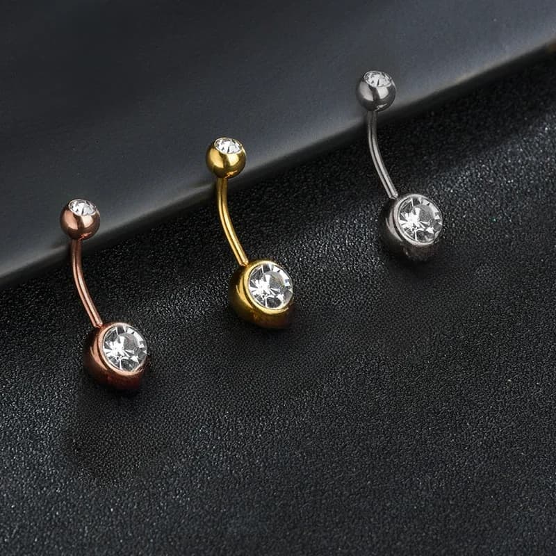 Letdiffery personnalisé pierres blanches nom nombril anneaux personnalisé femmes anneau en acier inoxydable charmant corps Piercing bijoux