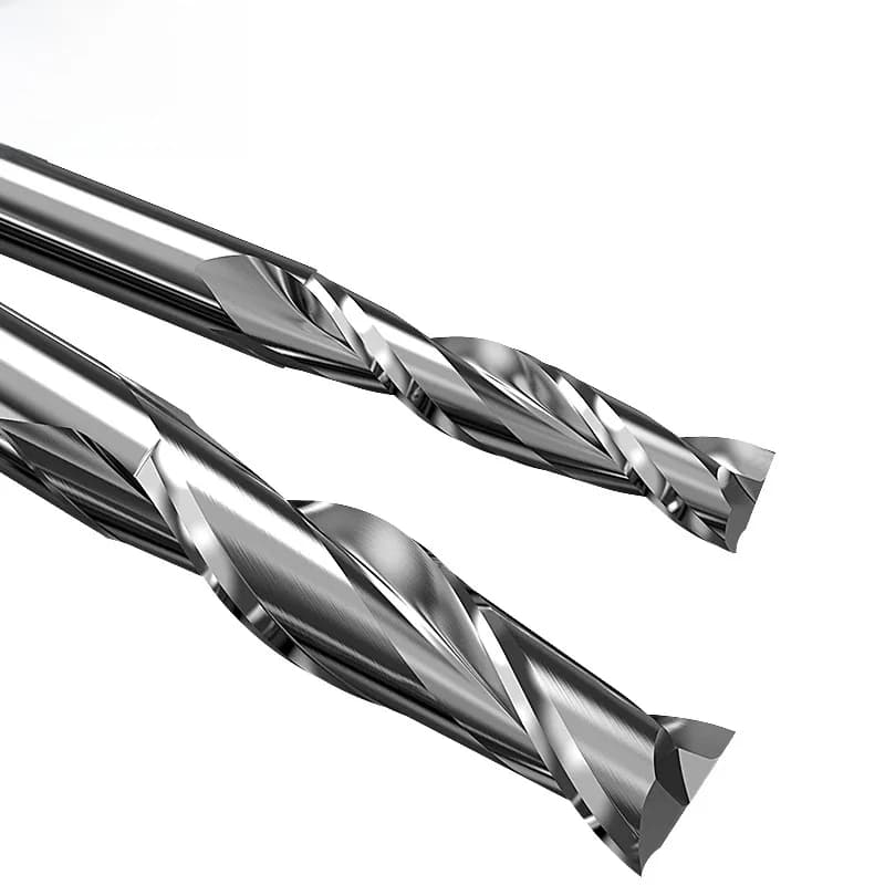 HuHao – fraises à 2 cannelures, entièrement rectifiées, à extrémité longue, mèche de routeur 60-220mm, Anti-vibration, pour Center d'usinage de l'acier CNC