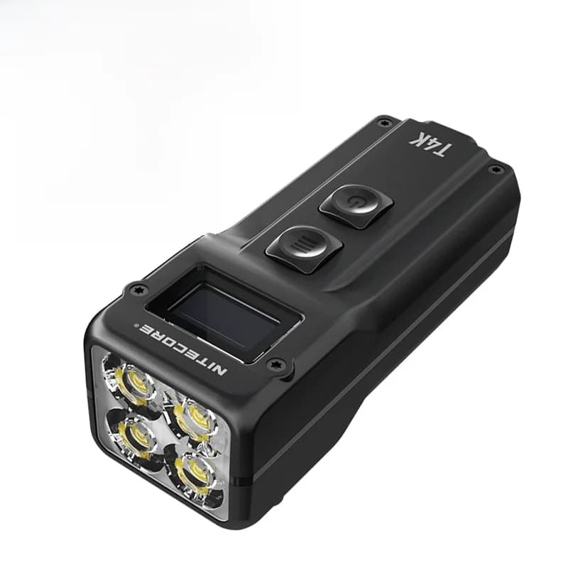 NITECORE T4K Porte-clés lampe de poche 4000 lumens portable super lumineux USB-C Charge d'urgence edc clé lampe avec batterie