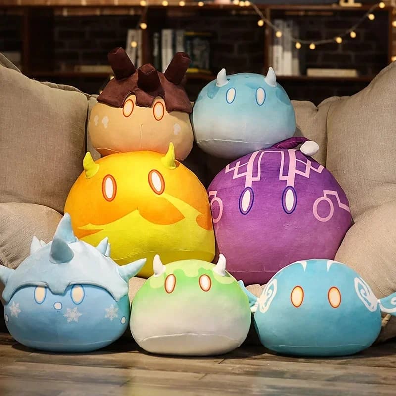 Oreiller en peluche visqueuse Genshin 35/45cm, 1 pièce, jouets, oreiller visqueux, Impact élémentaire, coussin en peluche, poupées en peluche douce