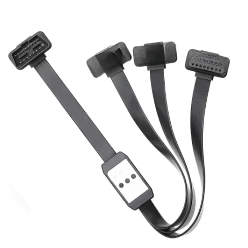 Câble mâle OBD2 à 16 broches 50cm, connecteur OBD 1 à 3 femelle complet avec interrupteur pour outil de diagnostic de voiture, extension