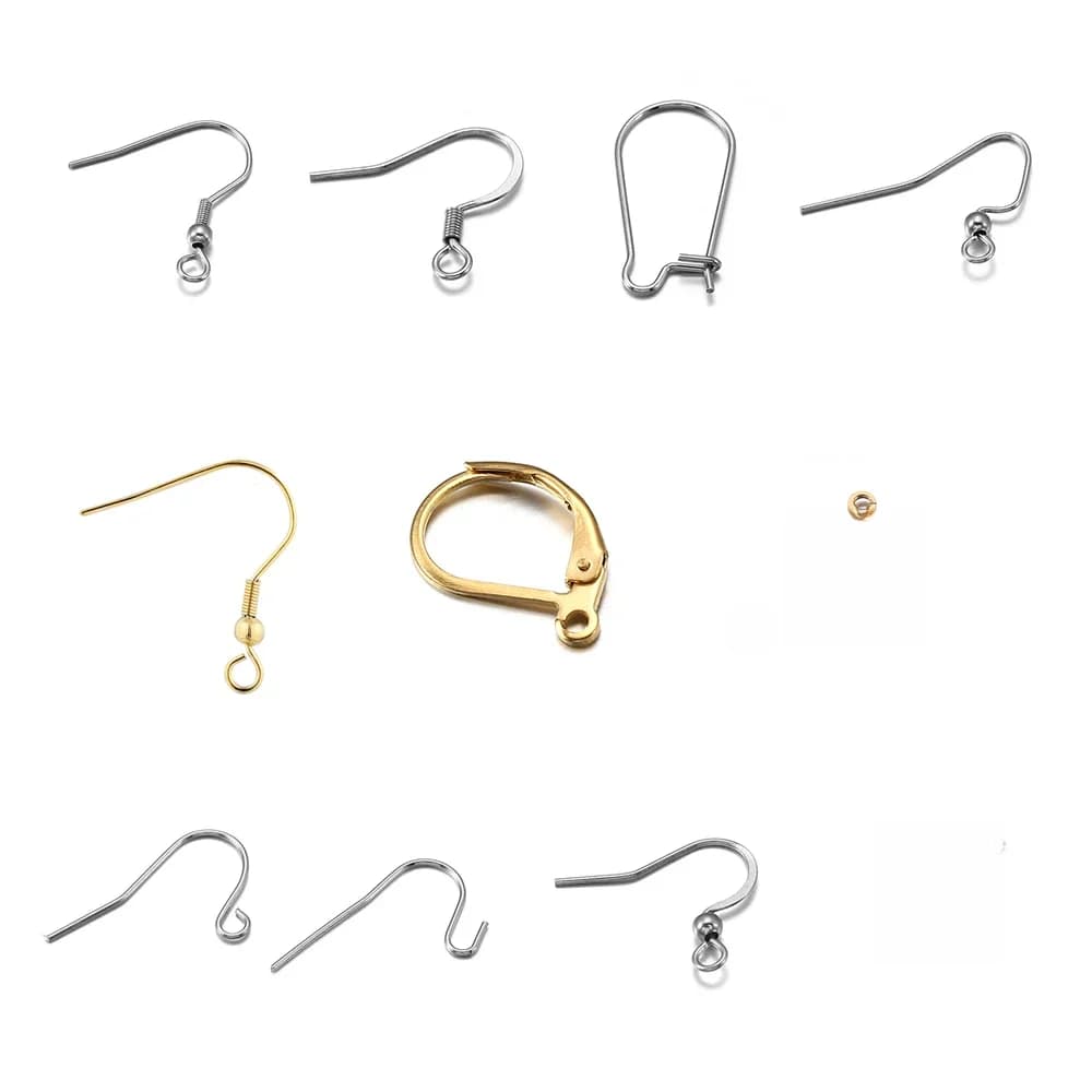 Crochets de boucle d'oreille hypoallergéniques en acier inoxydable doré, fermoirs de fil d'oreille de poisson, fils de boucle d'oreille pour bijoux Maki, 20-50 pièces
