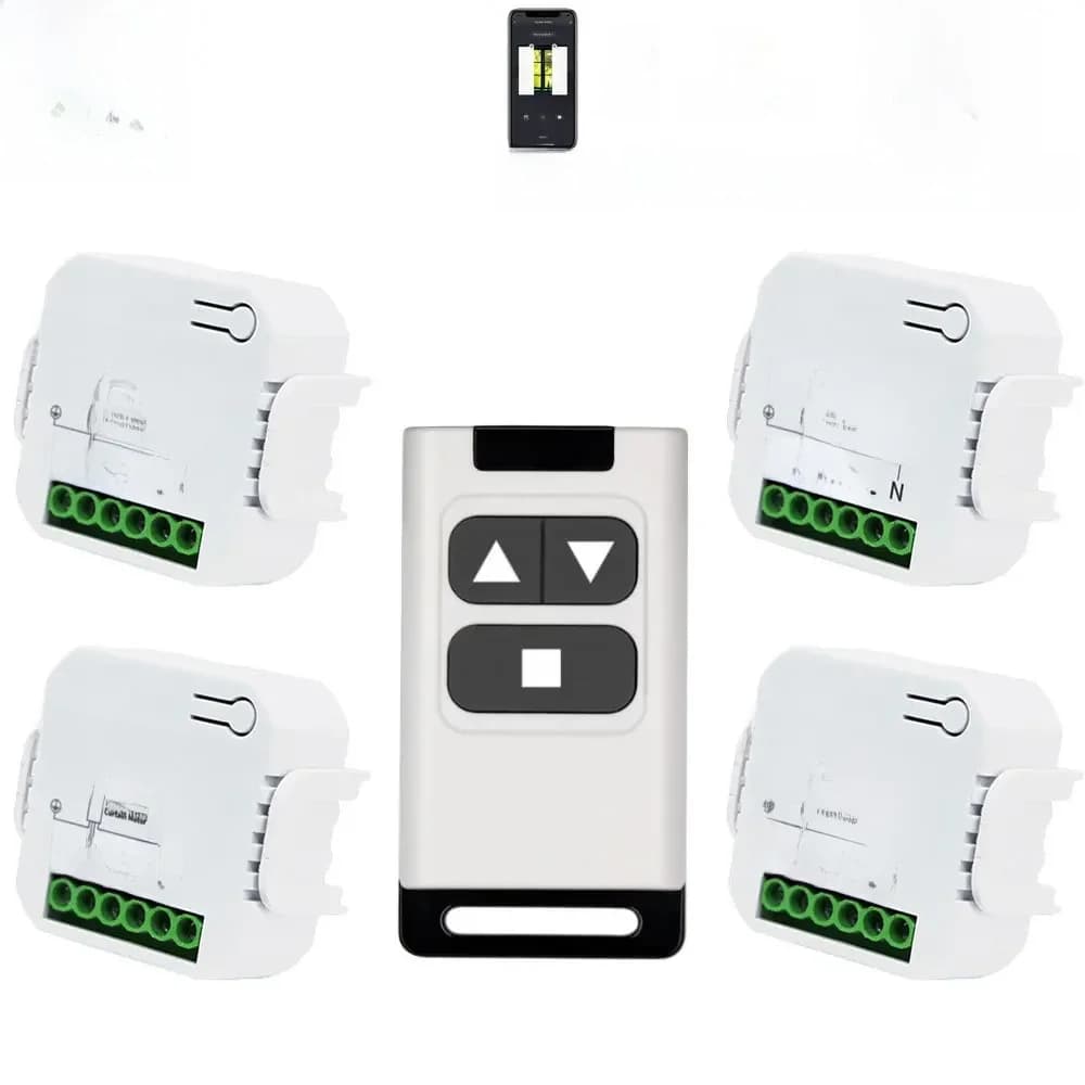 Tuya WiFi RF commutateur de rideau intelligent vie intelligente volet roulant sans fil télécommande 110V 220V Module de synchronisation pour Google/Alexa