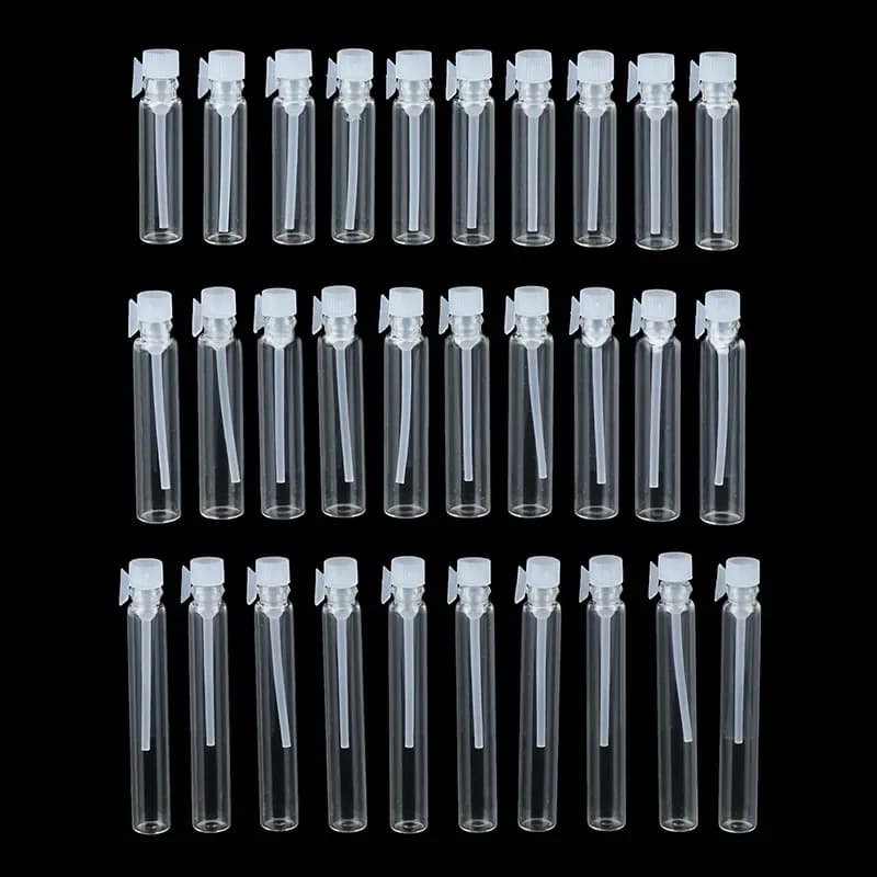 Flacon vide en verre transparent de 1/2/3ml, 10 pièces, petits flacons pour échantillons de parfum, Tube de Test de parfum liquide de laboratoire
