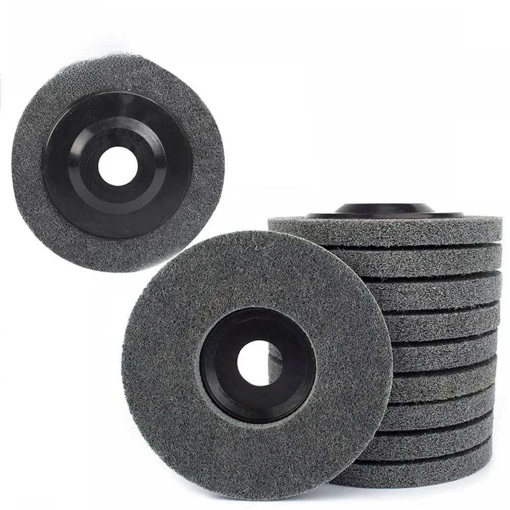Disque de polissage en Fiber de Nylon Non tissé, 5 ", 4.5", 4“, disque abrasif, alésage de 100/115125mm, pour le métal
