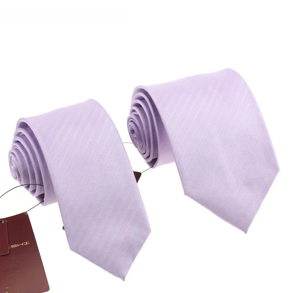 Cravate Classique pour Homme, Violet Clair, Unisexe, Accessoire de Mariage, Cadeau d'Été, à Rayures, Bonbons, Solide, 03