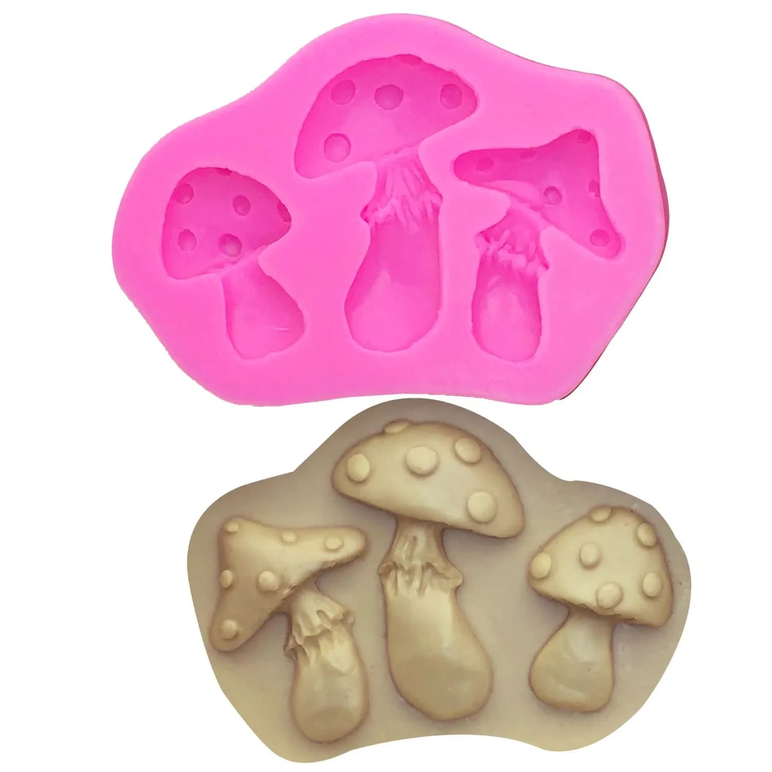 M0655 Moule en silicone DIY en forme de champignon pour chocolat, fondant, décoration de gâteaux, outils de pâtisserie, moules à bonbons et savon