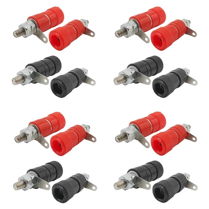 Connecteur Nickelé Rouge et Noir pour Terminal de Nuit, Gels de Prise de 4mm, 2/5/10 Paires
