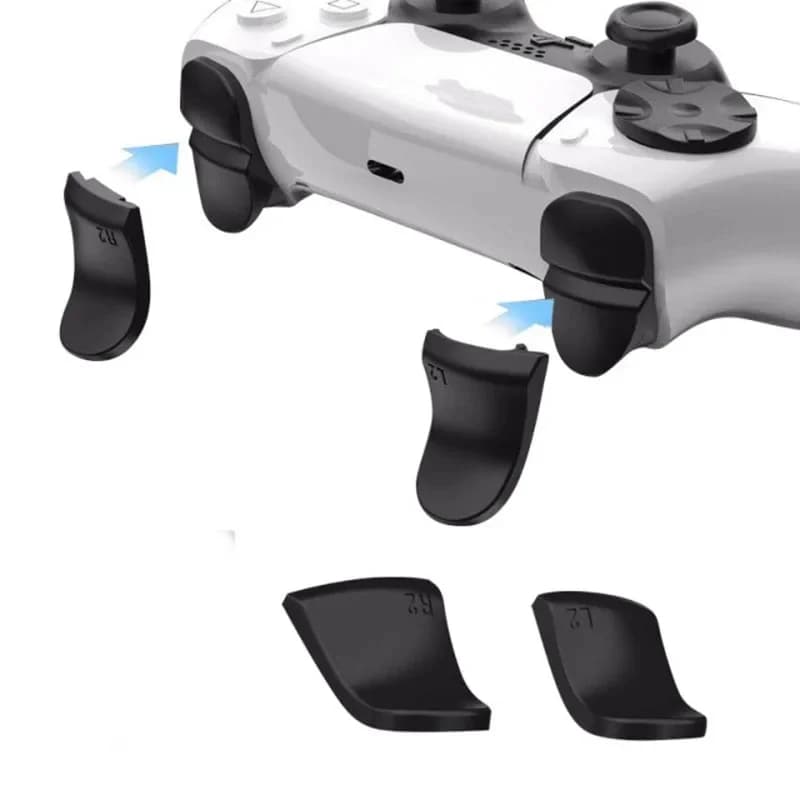 R2 L2 double déclencheur extension clé amélioration bouton allongé partie pour Sony DualSense 5 PS5 contrôleur manette étui accessoire