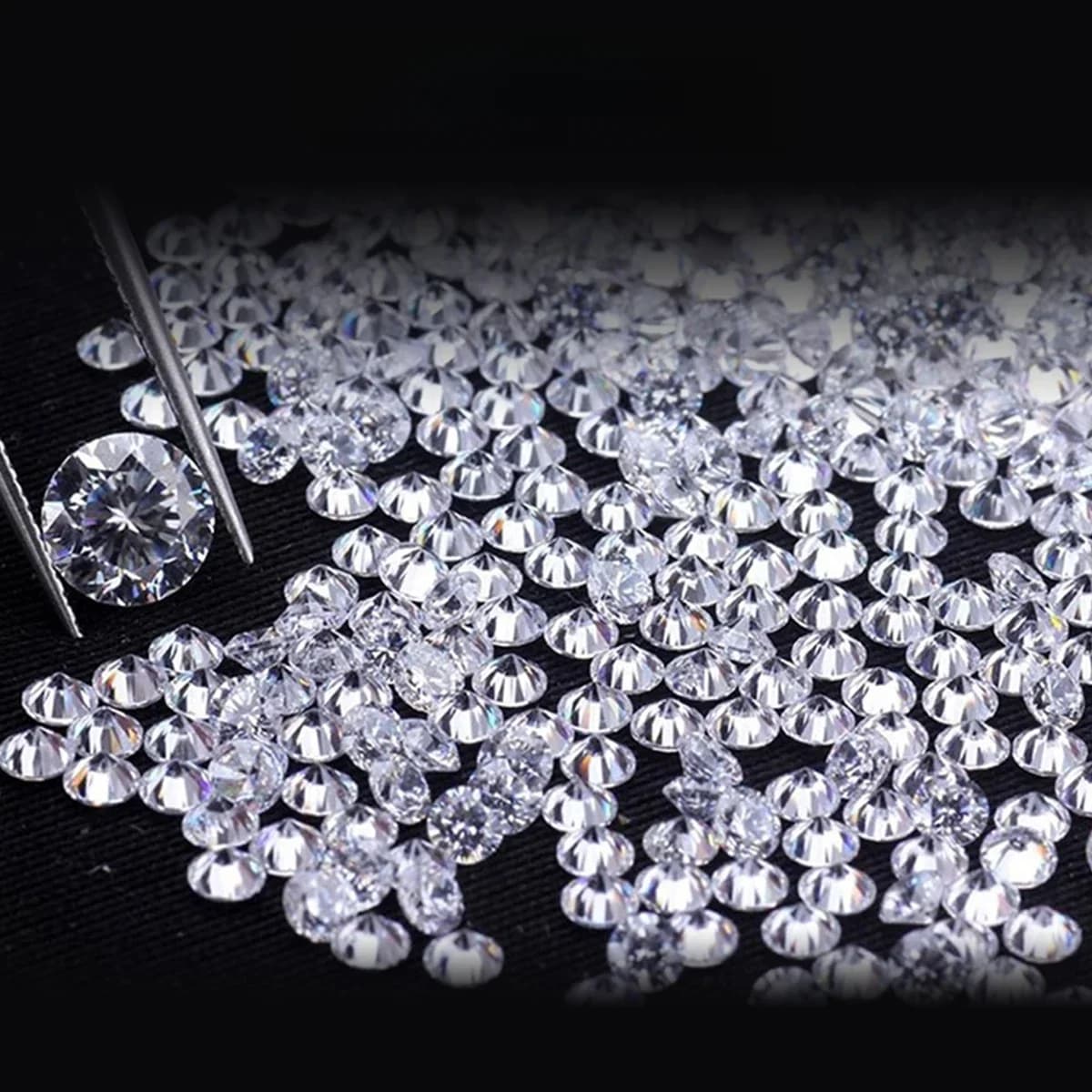 Petites pierres précieuses en vrac, moissanite, diamant en vrac couleur D de 0,8 mm à 2,9 mm pour la fabrication de bijoux, produit très demandé