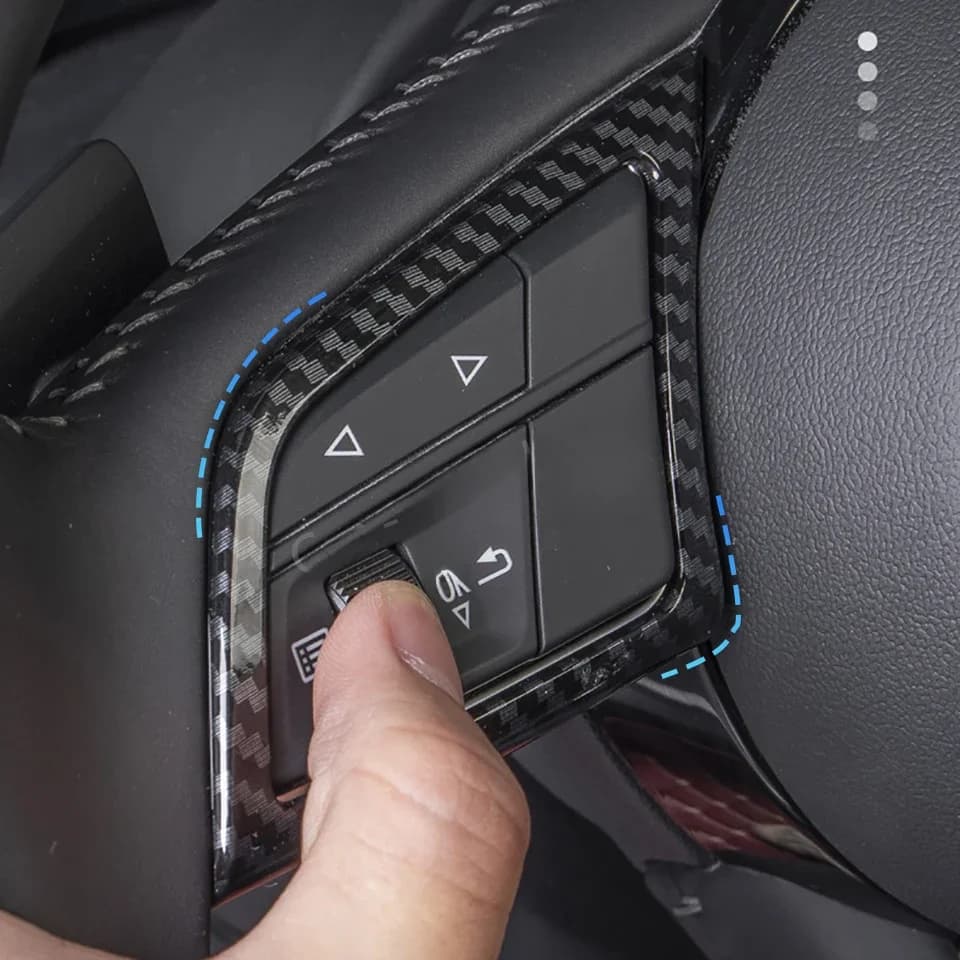 Couverture de décoration de volant pour Audi A3, autocollants en Fiber de carbone, couleur adaptée à Audi A3 8Y 2021, accessoires d'intérieur