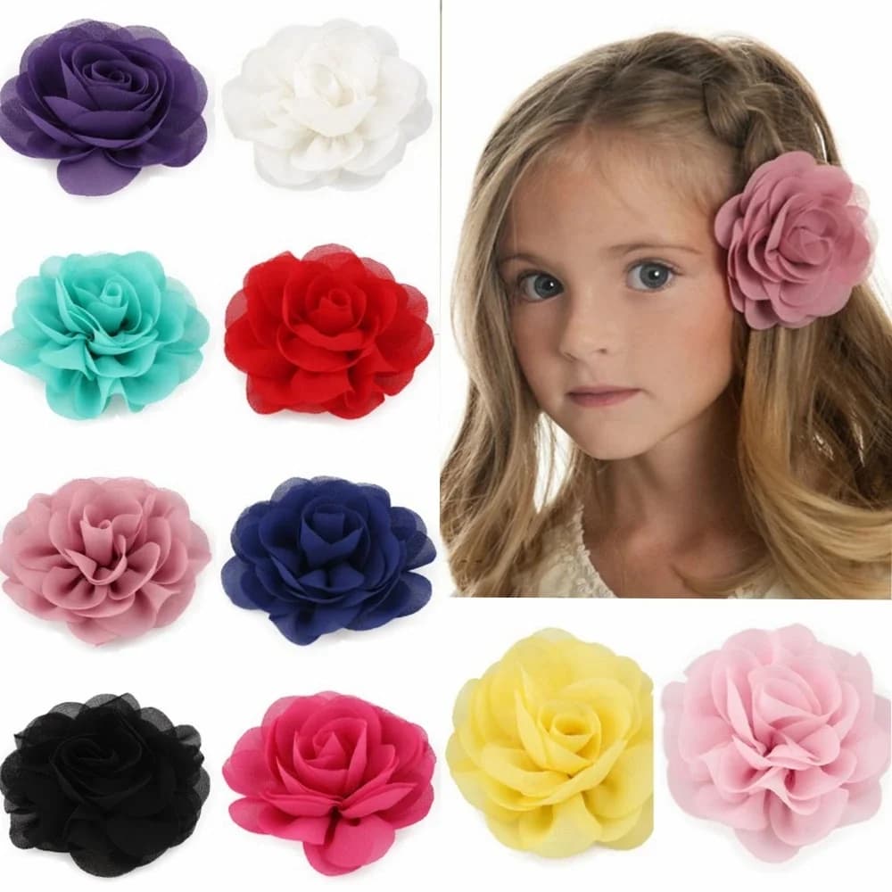 Pétales de tissu en mousseline de soie, 20 couleurs, 8.5cm, fleurs artificielles en tissu en forme de rose, pour décoration de bouquets de mariée, 10 pièces/lot