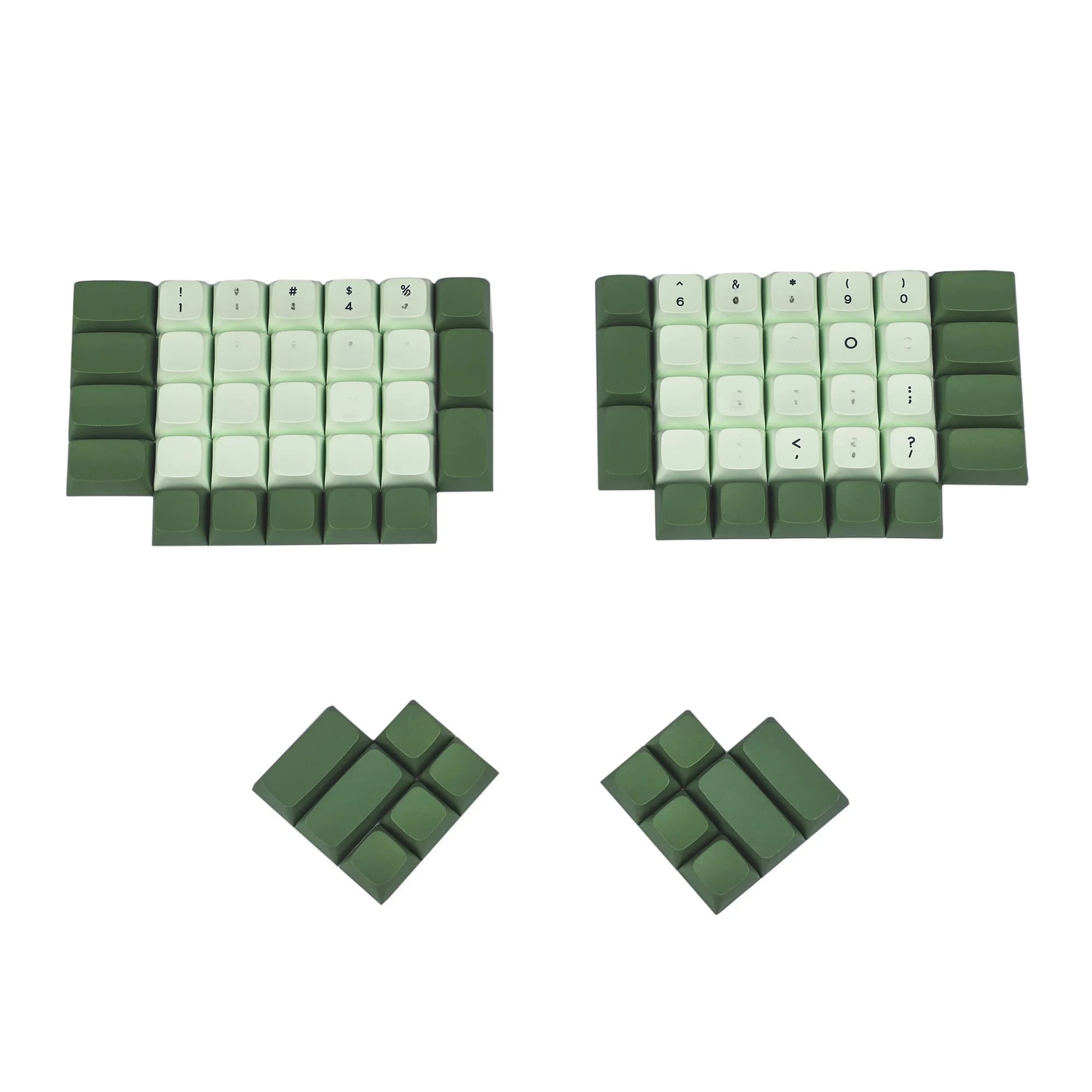 YMDK ZDA – jeu de capuchons de touches en forme de boule, PBT épais, Matcha, vierges et par sublimation de colorant, pour Ergo Ergodox Lily58 Planck Preonic