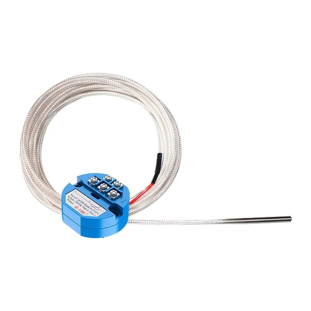 -100 ° C à 200 ° Sonde PT100 à très basse température de 3 mètres avec transmetteur 4-20 mA