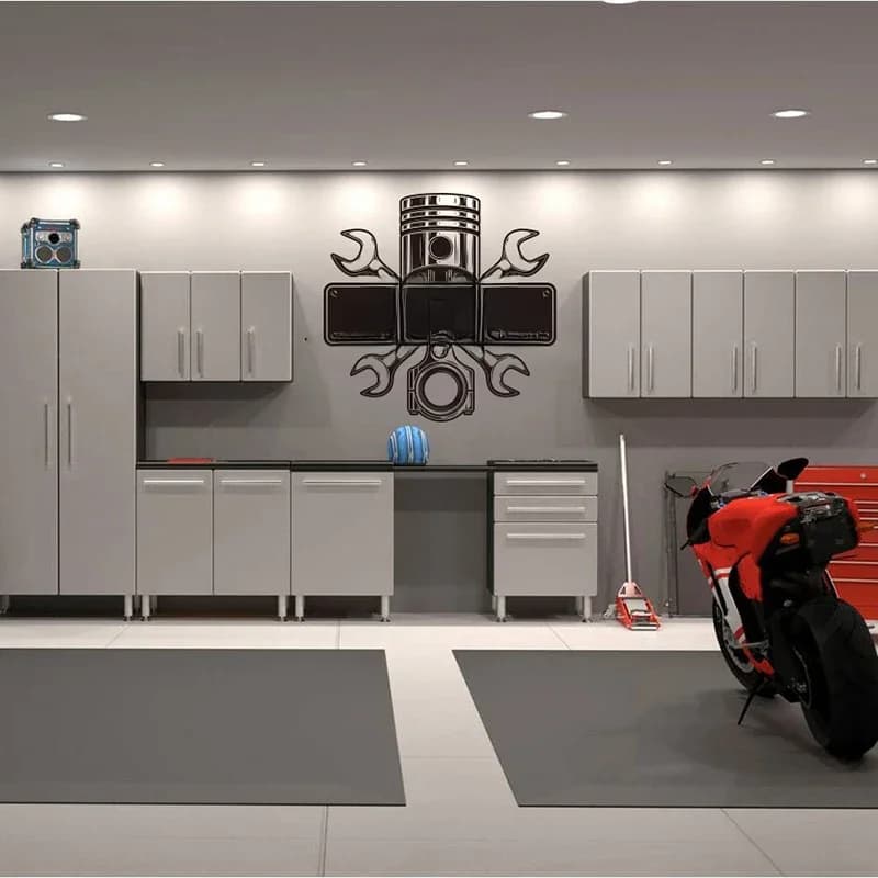 Grand autocollant mural de Garage de Service de voiture, réparation automobile, Piston de véhicule, Garage, grange, décalcomanie murale, décor en vinyle de magasin