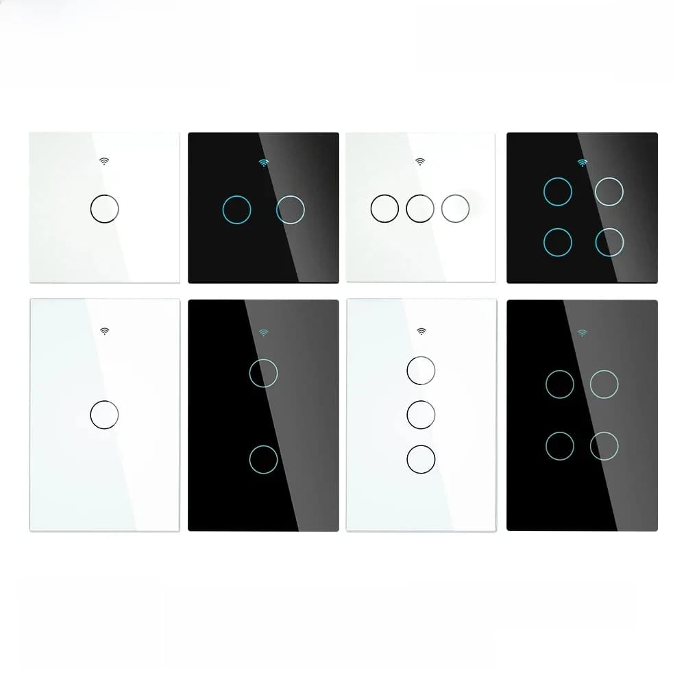 Moes ZigBee – interrupteur mural tactile intelligent, avec neutre/pas de neutre, sans condensateur, application Smart Life, commande vocale Tuya, Alexa Google
