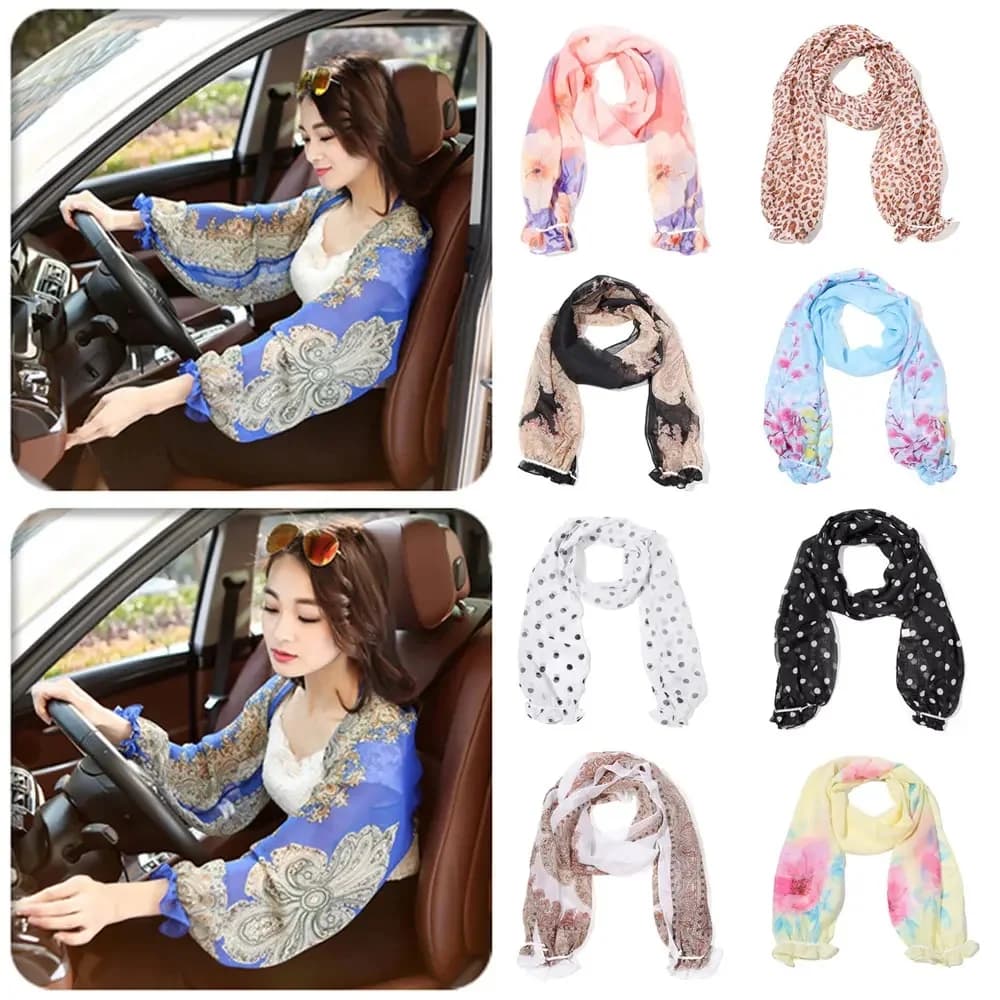 Châle en mousseline de soie anti-UV pour femme, manches fines, vêtements de protection solaire, conduite en plein air, cyclisme, été, 1 pièce