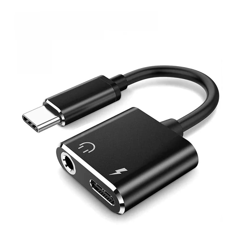 Convertisseur de charge 2 en 1 pour écouteurs Xiaomi Huawei Mate 20, Type C à Jack 3.5mm, adaptateur séparateur de charge Audio